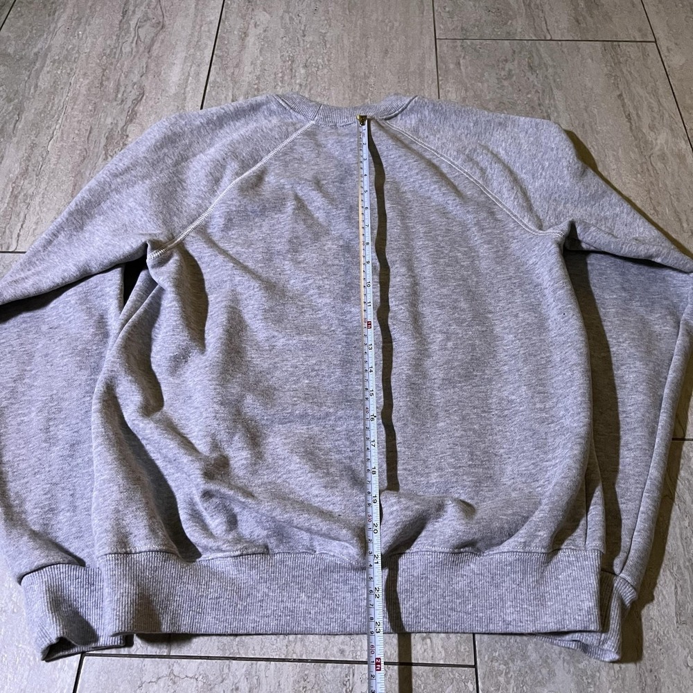 Disney Sweater Womens Small Gray Disneyland Mickey Mouse Graphic Fleece Pullover - Picture 4 of 7